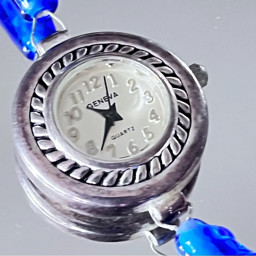 Geneva Elite Quartz Jeweled Bracelet Watch